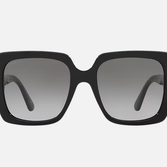 GUCCI GG0418S- Rhinestone Square Black and Gray Sunglasses (Read) main image 5